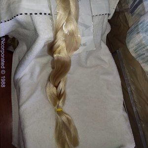 Yellowish-White Platinum Blond Synthetic Wig Springtime Look